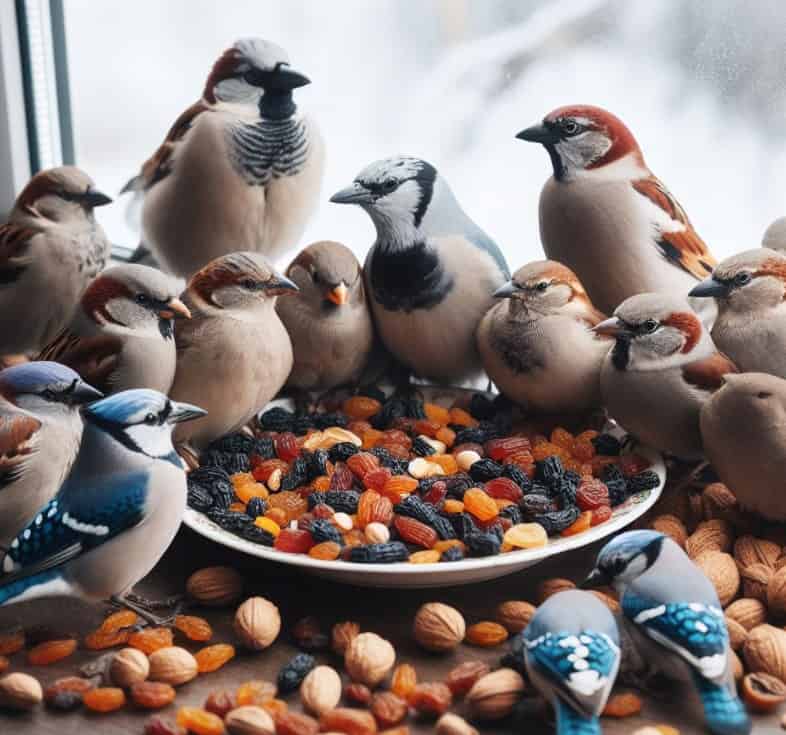 Birds Eat Raisins