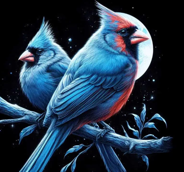 Exist truly Blue Cardinal Birds