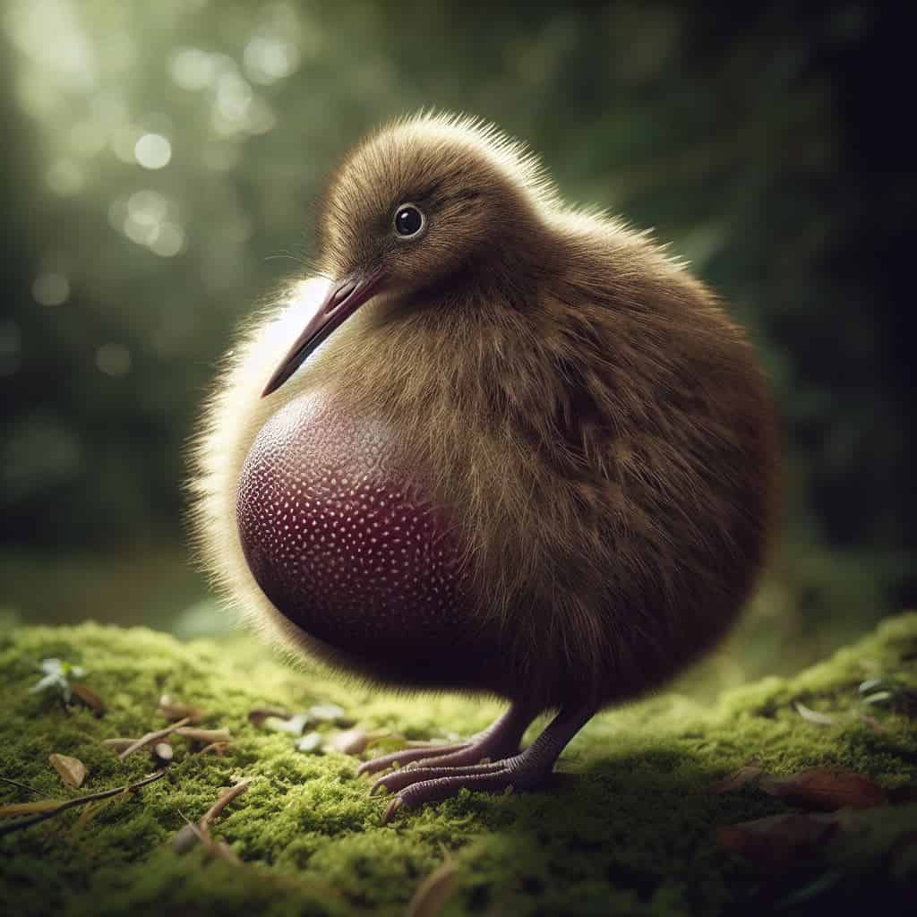 Pregnant Kiwi Bird
