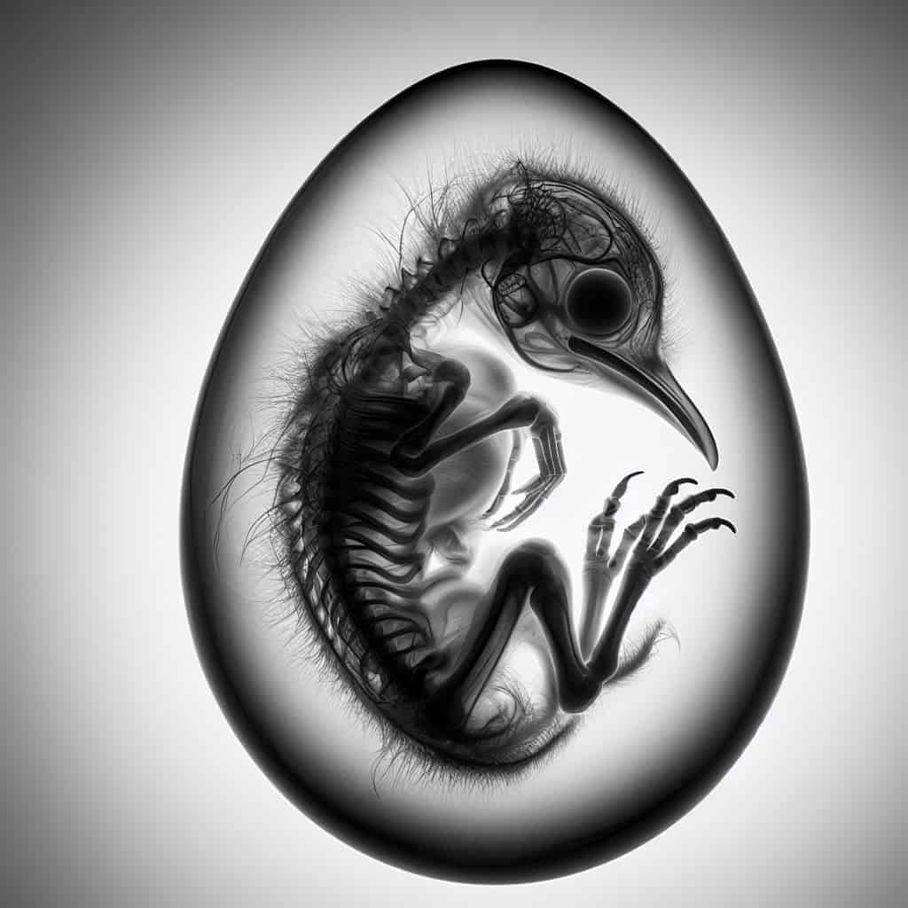 kiwi bird egg Xray 3